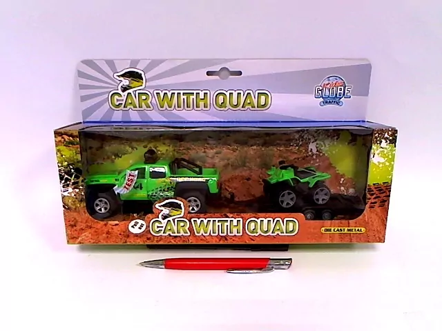 Auto z przyczepą i Quadem, światło, dźwięk - tantis.pl