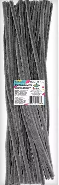 Druciki dekoracyjne 0,6x30cm szare 50szt - tantis.pl