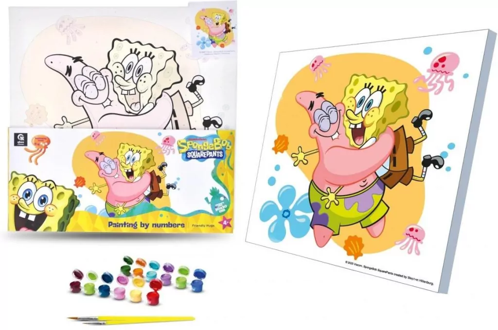 Malowanie po numerach 30x30cm SpongeBob - tantis.pl