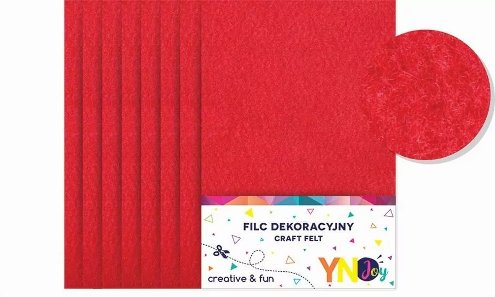 Filc dekoracyjny czerwony YNJ NOSTER - tantis.pl
