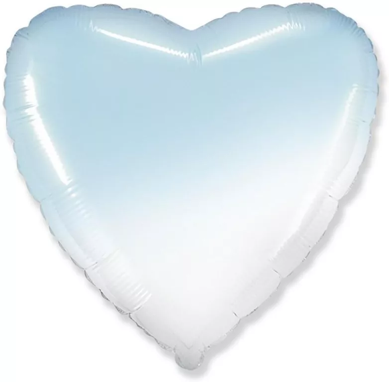 Balon foliowy 46cm Serce gradient biało-błękitny - tantis.pl