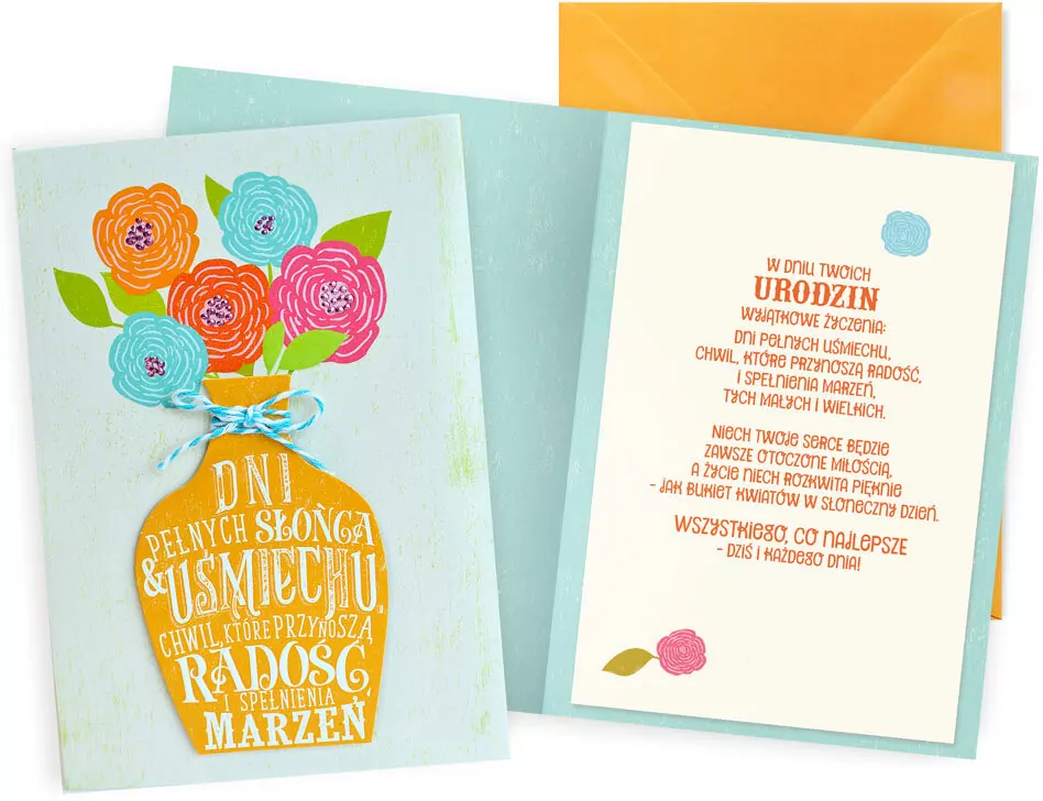 KARNET URODZINY B6 Z KOP KUKART KWIATY DK-1377 - tantis.pl