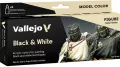Vallejo: 70.151 - Model Color - Figure - Black & White (8 x 18 ml) - tantis.pl