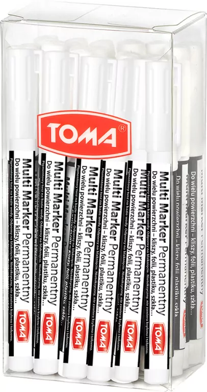 Multi Marker permanentny 1,5mm biały  TOMA - tantis.pl