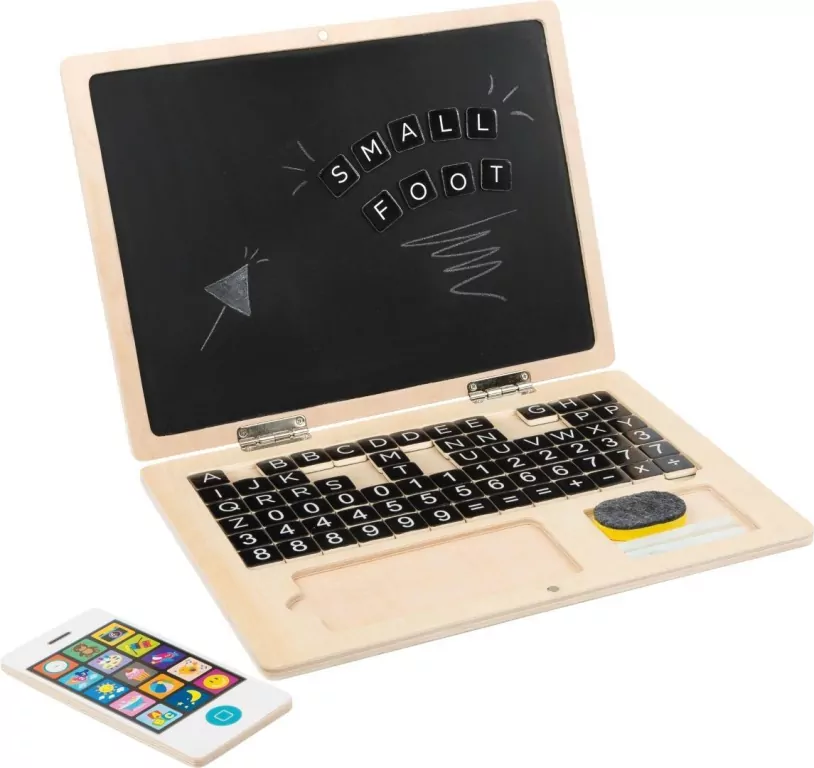 Drewniany laptop z tablicą magnetyczną - tantis.pl