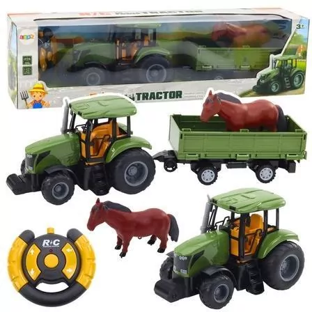 Traktor z przyczepą i koniem R/C - tantis.pl