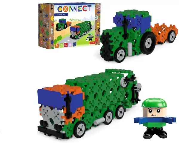 Klocki Connect - Śmieciarka / Traktor M - tantis.pl
