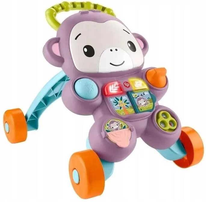 Fisher-Price Fioletowa Małpka Interaktywny Chodzik - tantis.pl