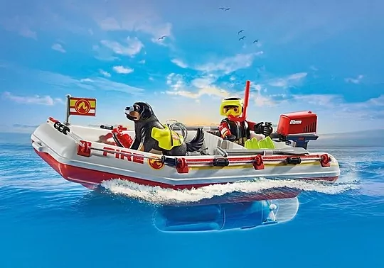 Playmobil 71464 Łódz straży pożarnej ze skuterem wodnym - tantis.pl