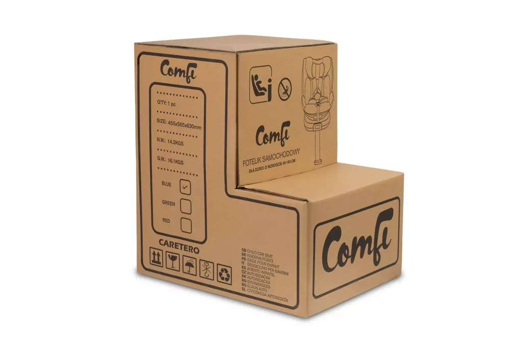 Caretero Fotelik Comfi niebieski (40-150cm) - tantis.pl