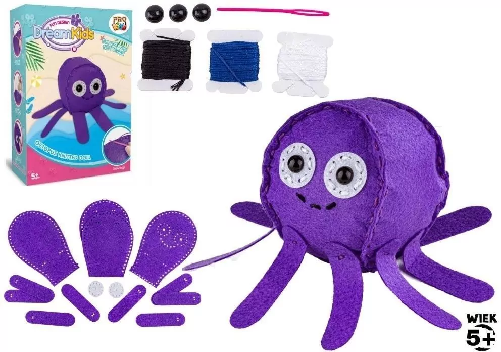 Zestaw kreatywny do szycia Ośmiornica - tantis.pl