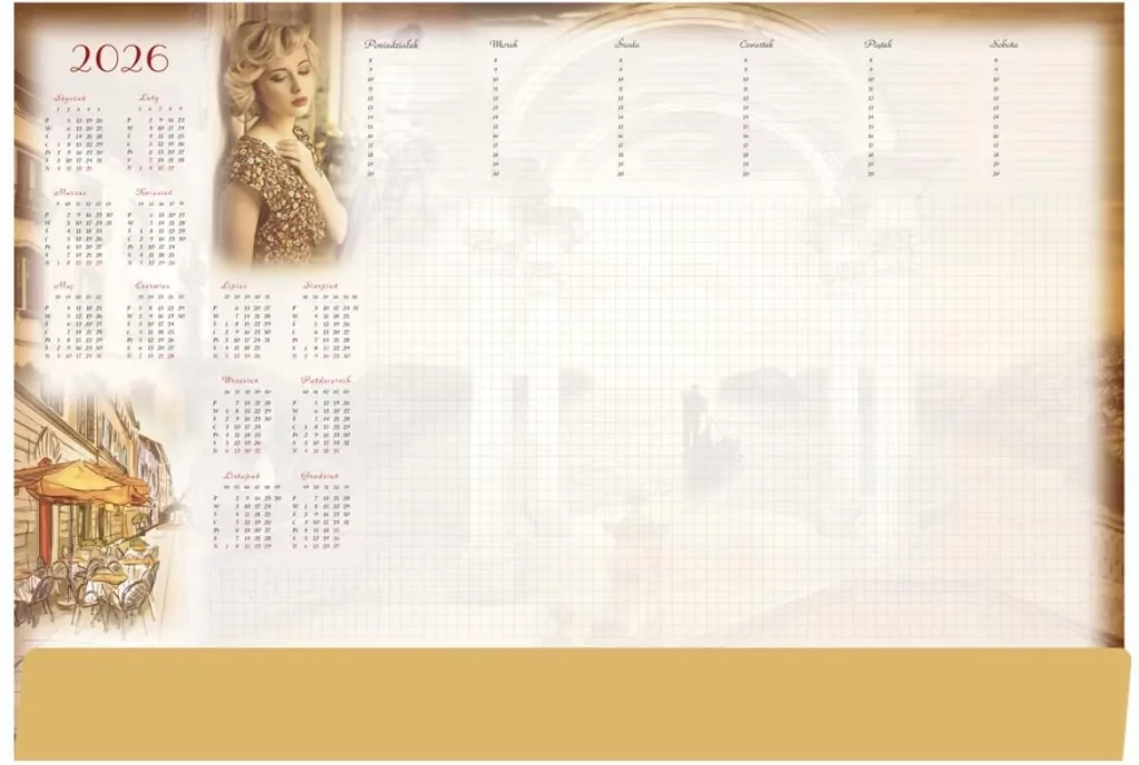 Planer 2026 B3 z listwą Kobieta - tantis.pl