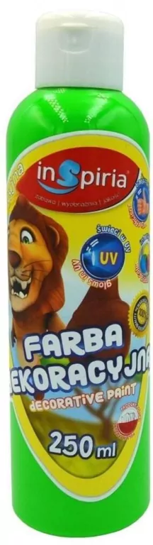 Farba dekoracyjna fluorescencyjna zielona 250ml - tantis.pl