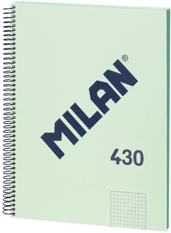 Zeszyt na spirali A4/80K kratka 1918 zielony MILAN - tantis.pl