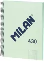 Zeszyt na spirali A4/80K kratka 1918 zielony MILAN - tantis.pl