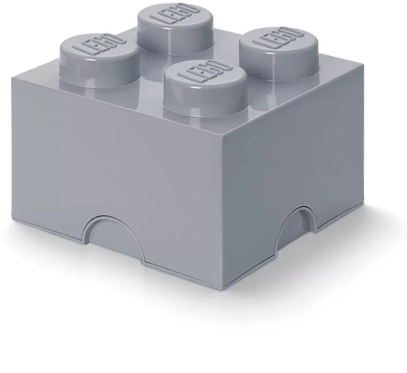 LEGO(R) pojemnik klocek czwórka szary jasny - tantis.pl