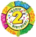 Balon foliowy Happy Birthday - 2nd 48cm - tantis.pl
