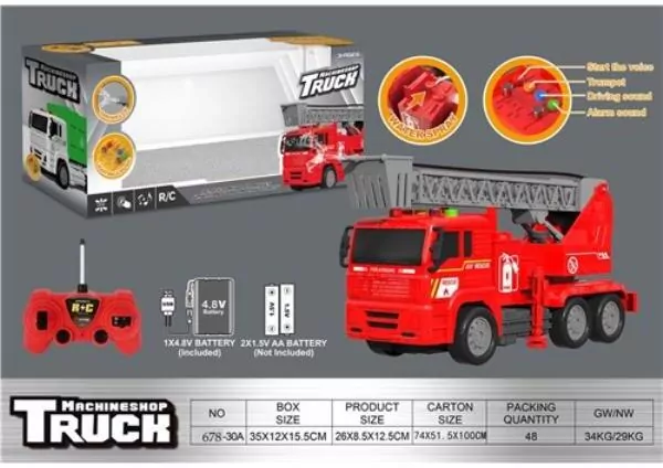 Straż R/C + ładowarka + leje wodą+ dźwięki - tantis.pl