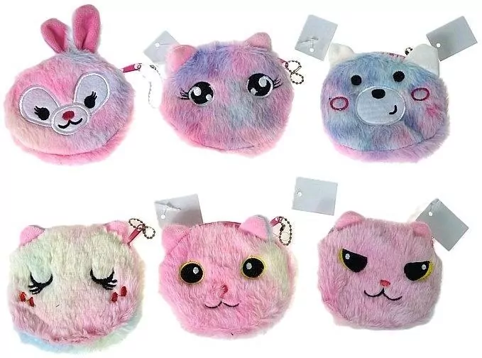 Portmonetka pluszowa zwierzak MIX - tantis.pl