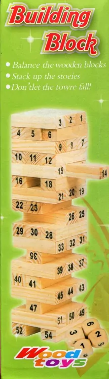 Drewniana układanka. Wieża jenga - tantis.pl