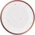 Talerzyki papierowe Celebrate różowo-złote 18cm - tantis.pl