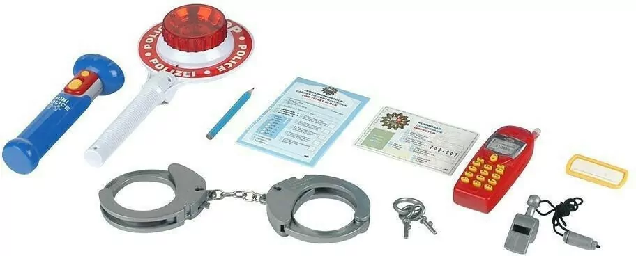 Zestaw policyjny z lizakiem. 10 elementów - tantis.pl