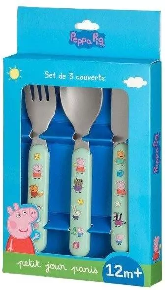 Zestaw sztućców dla dziecka 3el Świnka Peppa - tantis.pl