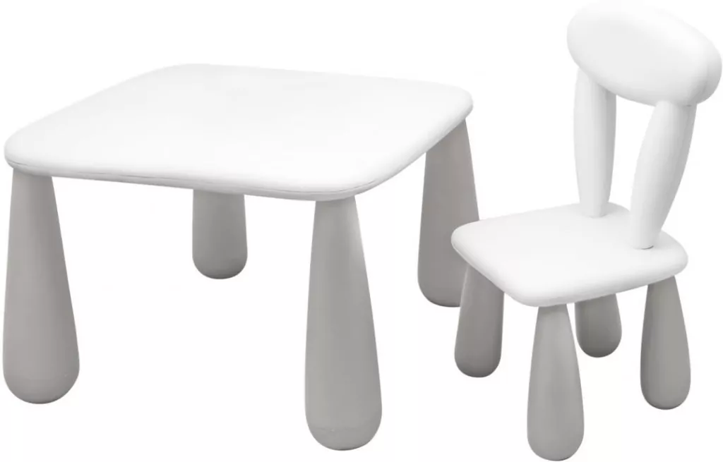 Stolik dla dzieci + krzesełko Luna Classic szary - tantis.pl