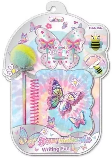 Słuchawki+kołozeszyt+długopis Motylki - tantis.pl