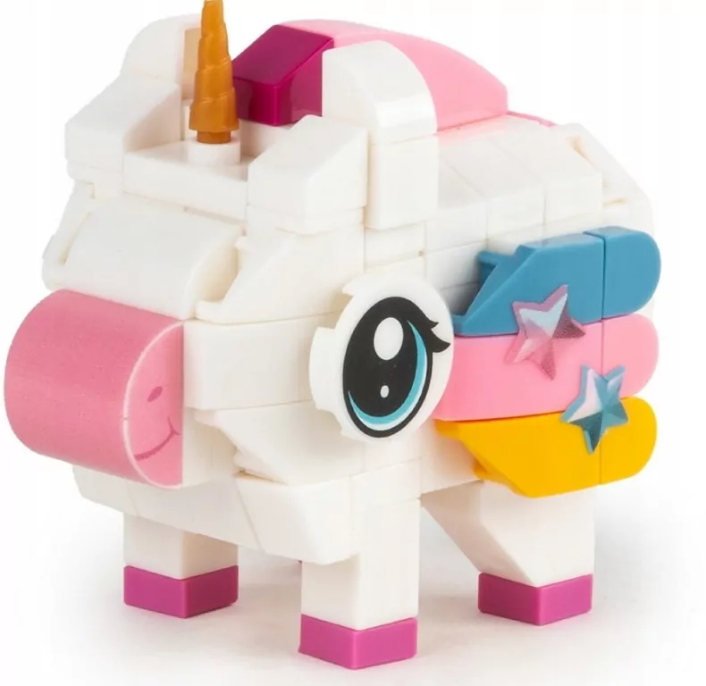 Klocki snapets jednorożec biały KIDEA - tantis.pl