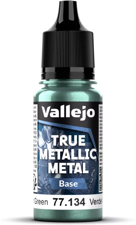 Vallejo: 77.134 - True Metallic Metal - Base - Dusken Green (18 ml) - tantis.pl