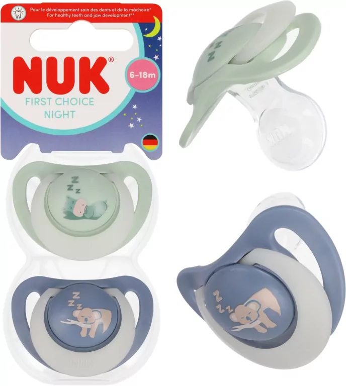 NUK. First Choice. Smoczki. 6-18 miesięcy. Hipopotam. Koala. 2 sztuki - tantis.pl
