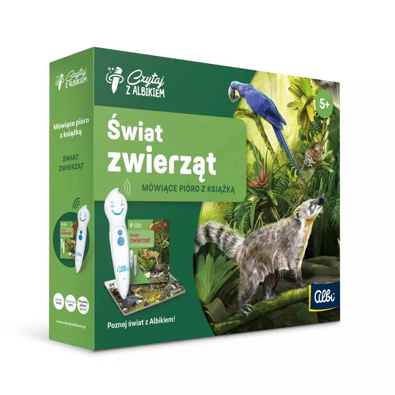 Świat Zwierząt. Zestaw z piórem. Czytaj z Albikiem - tantis.pl