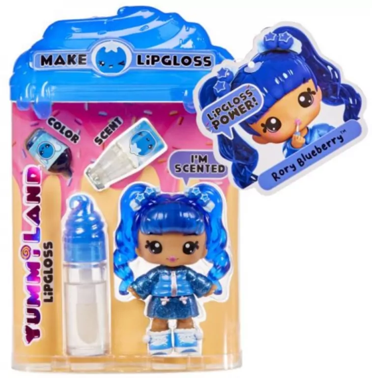 Yummiland Lipgloss Doll- Rory Blueberry - tantis.pl