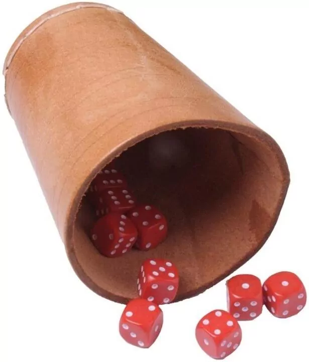 Skórzany kubek do kości - tantis.pl