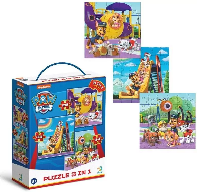 Puzzle 3w1 Psi Patrol The playground - tantis.pl