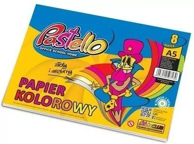 Papier kolorowy A5 8 kartek błyszczący - tantis.pl