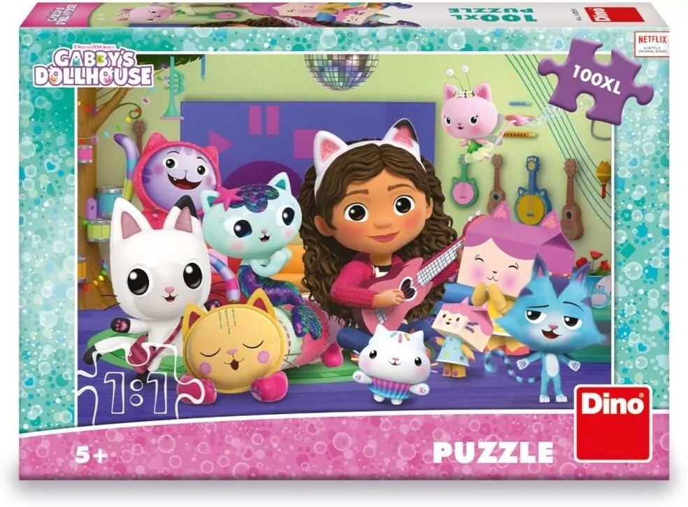 Puzzle 100 XXL Koci Domek Gabi, Orkiestra... - tantis.pl