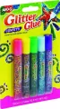 Klej z brokatem AMOS confetti GCF10B5 10,5ml x 5 kolorów - tantis.pl