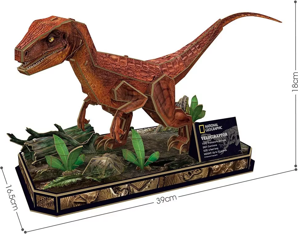 Cubic Fun. Puzzle 3D. Welociraptor National Geographic - tantis.pl