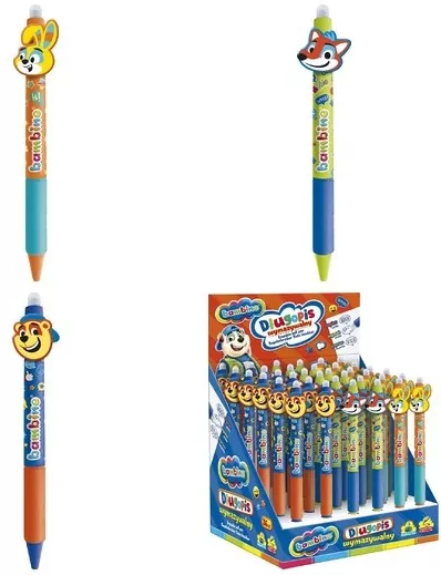 Wymazywalny długopis automat, 36 sztuk - tantis.pl