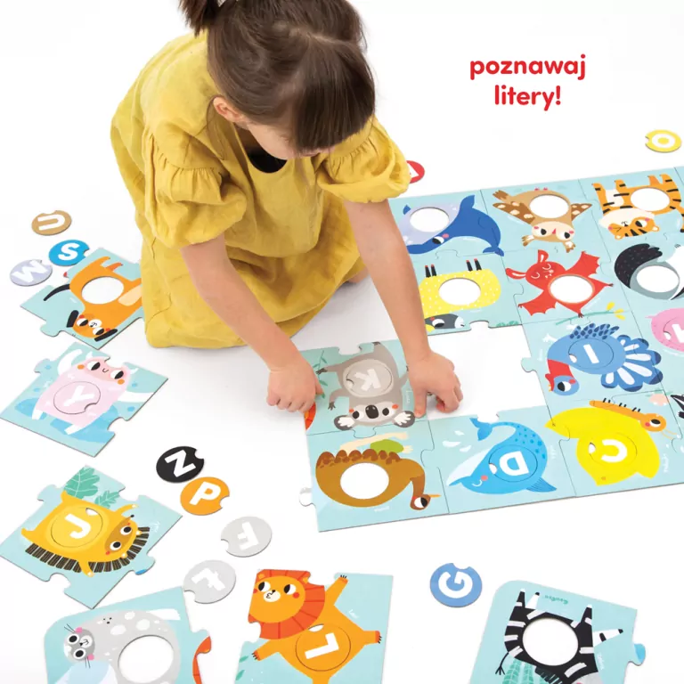 CzuCzu. Alfabet. Duuuże puzzle z dziurką - tantis.pl