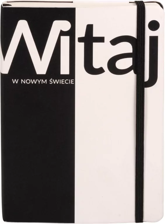 Notes A5 kropki. Witaj. Czarno-biały - tantis.pl