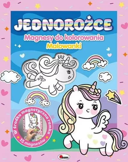 Jednorożce. Magnesy do kolorowania. Kolorowanki - tantis.pl
