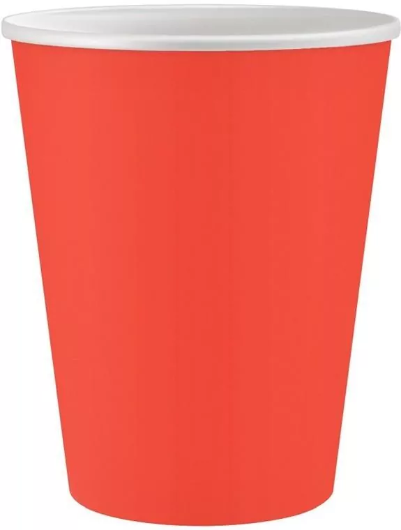 Kubeczki papierowe czerwone 250ml - tantis.pl