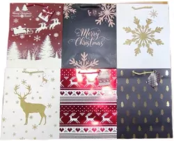 Torebka ozdobna średnia Lux. Brokat Święta