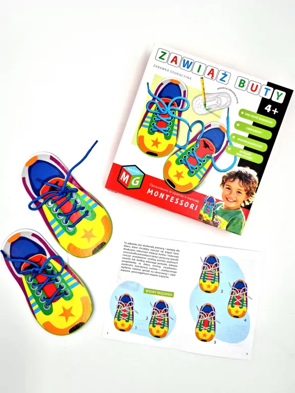 Zawiąż buty. Zabawka edukacyjna Montessori - tantis.pl