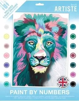 Malowanie po numerach - Curageous Lion - tantis.pl