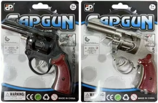 Pistolet na kapiszony metalowy MIX - tantis.pl