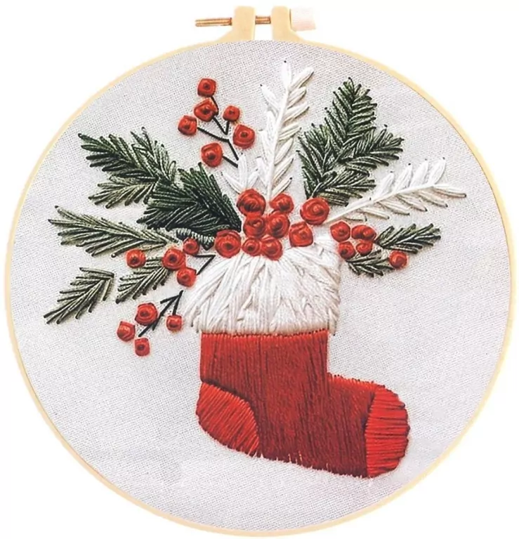 Zestaw do haftowania świąteczna skarpeta - tantis.pl